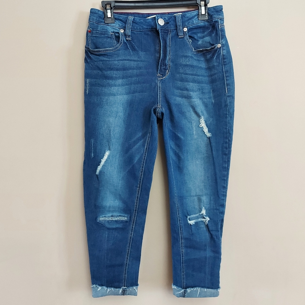 Seven7 midrise ankle skinny stretch jeans